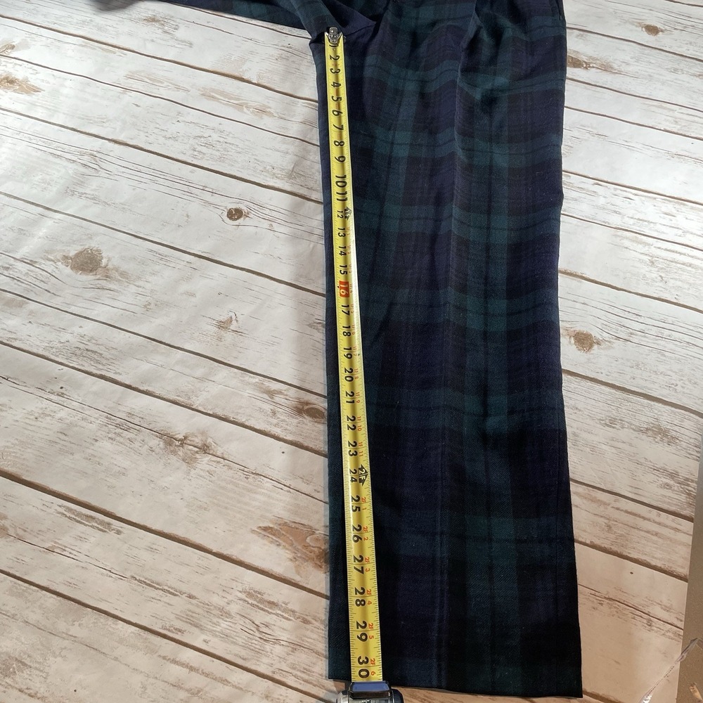 Vintage Wool Tartan Plaid Pants Size 10 Collectible Gold by Giorgio Sari Angelo - Picture 4 of 6